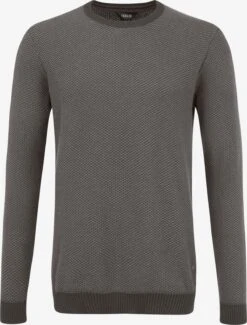 Solid Crewneck Truien Trui Dumon Heren Zwart