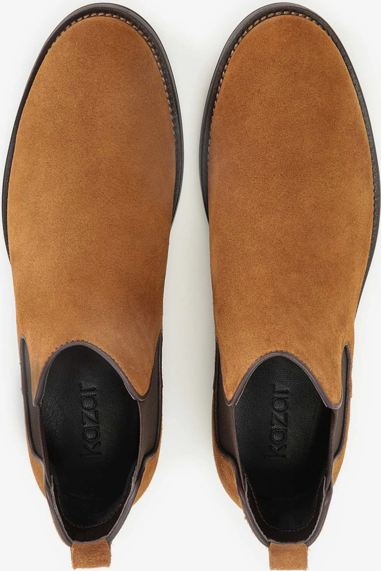 Kazar Enkelboots Chelsea Boots Heren Cognac / Donkerbruin 4 Kazar Enkelboots Chelsea Boots Heren Cognac / Donkerbruin - Afbeelding 4