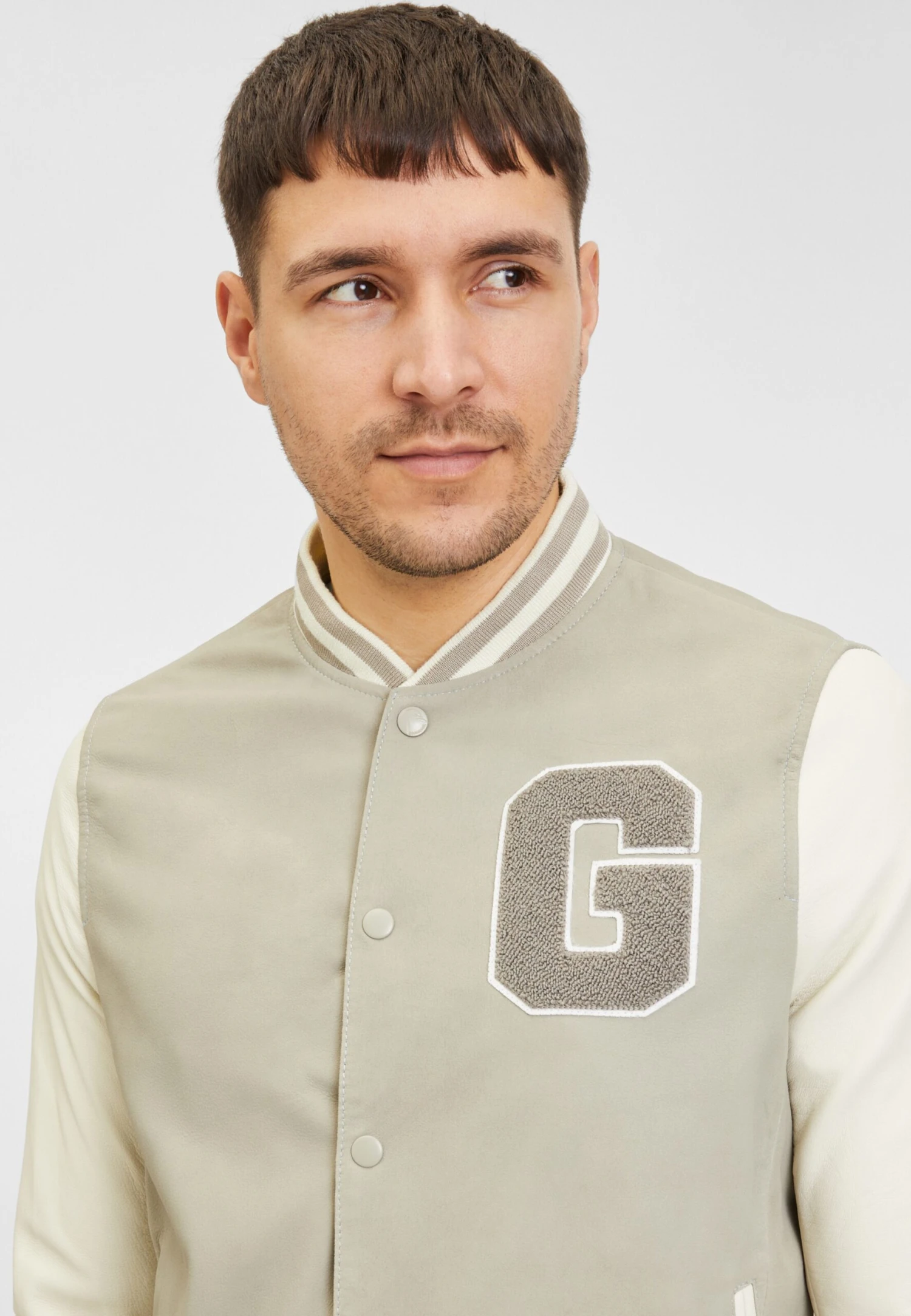 Goosecraft Leren Jassen Tussenjas Bob Heren Taupe 5 Goosecraft Leren Jassen Tussenjas Bob Heren Taupe - Afbeelding 5