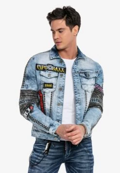 Cipo & Baxx Tussenjassen Tussenjas Heren Blauw -Herenkleding 02dee554ca1063cf9610bcbec9347fc9