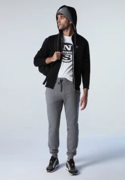 North Sails Sweatpants Regular Broek Heren Grijs Gemêleerd -Herenkleding 038737a355883a5c3d746b6a02bb93e7
