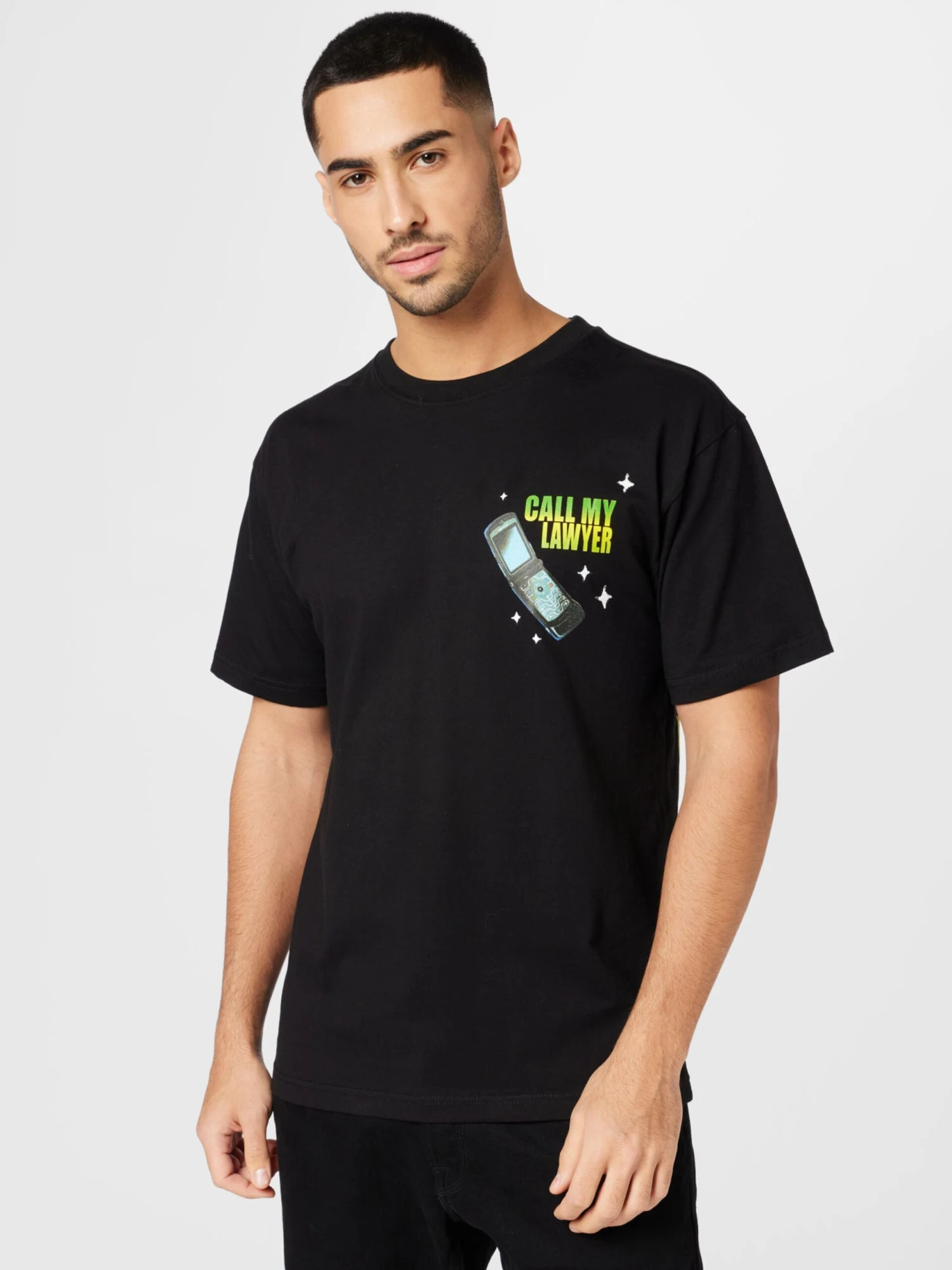 MARKET T-shirts Shirt CALL MY LAWYER ACT NOW Heren Zwart 3 MARKET T-shirts Shirt CALL MY LAWYER ACT NOW Heren Zwart - Afbeelding 3