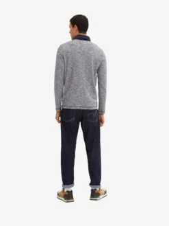 Tom Tailor Longsleeves Shirt Heren Opaal / Donkerblauw -Herenkleding 0877dc0ca1138e6af78fb4c1ca49b01c