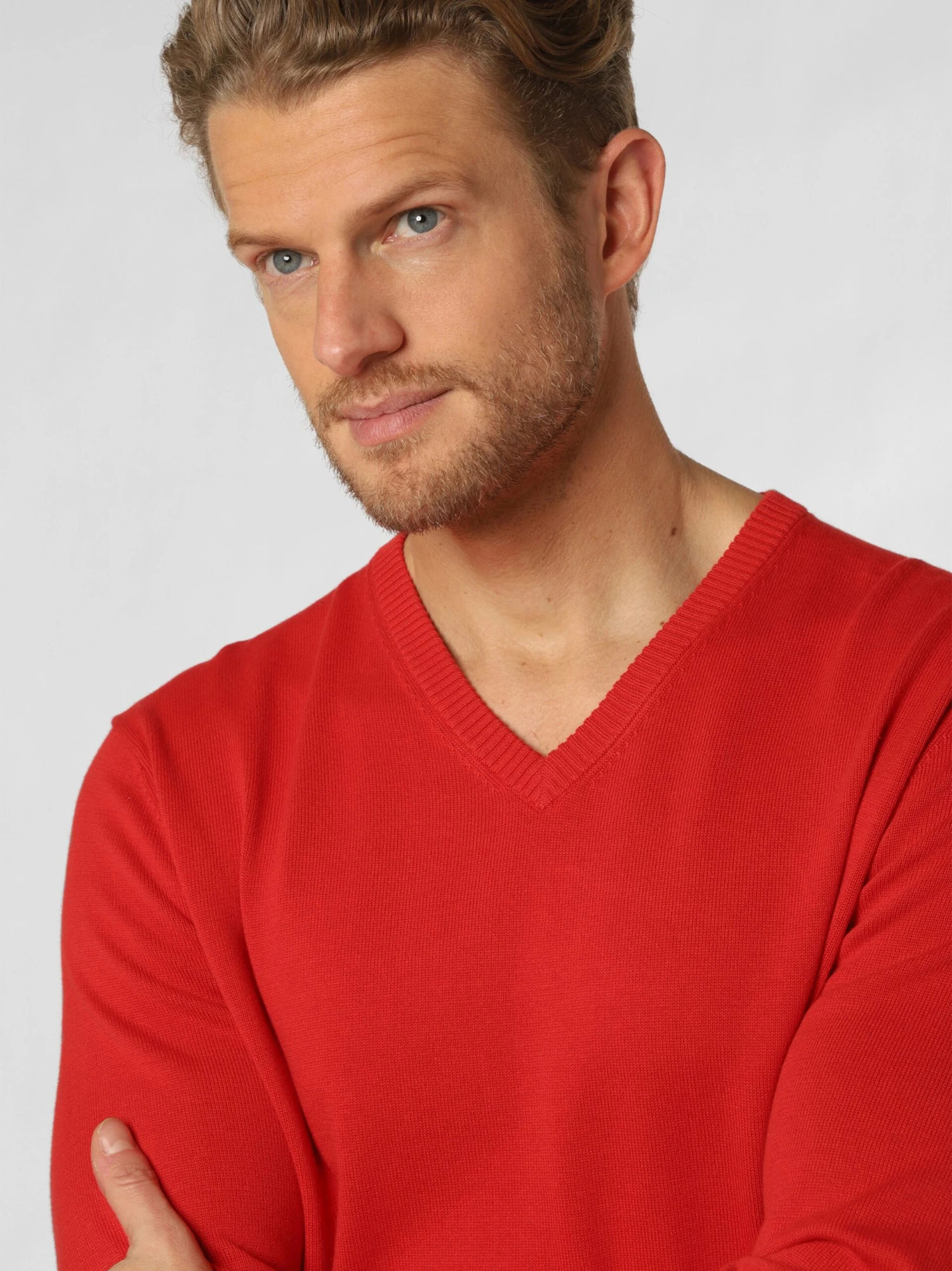 V-hals Truien Trui Heren Rood 4 V-hals Truien Trui Heren Rood - Afbeelding 4