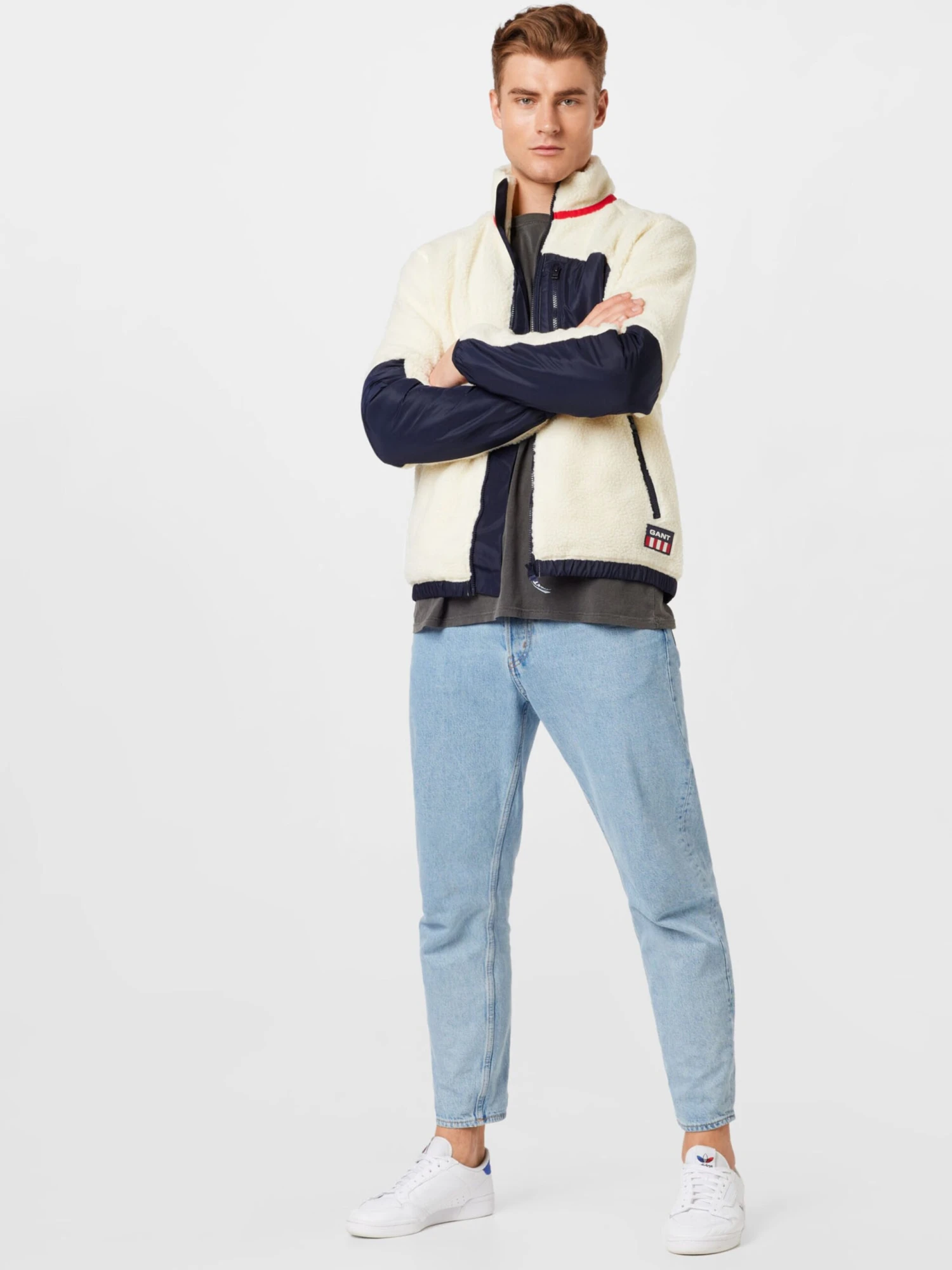 Gant Fleece Jassen Fleece Jas Heren Offwhite 5 Gant Fleece Jassen Fleece Jas Heren Offwhite - Afbeelding 5