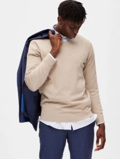 Selected Homme V-hals Truien Trui Heren Beige -Herenkleding 1195893c8962d086e5d208018662dfe8