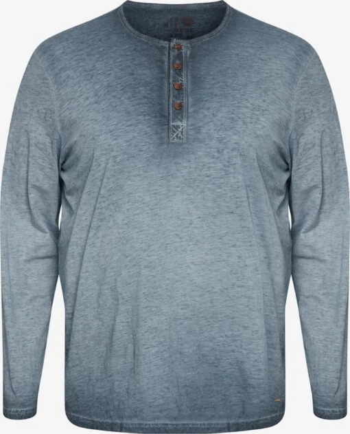 Solid Longsleeves Shirt Timur Heren Donkerblauw