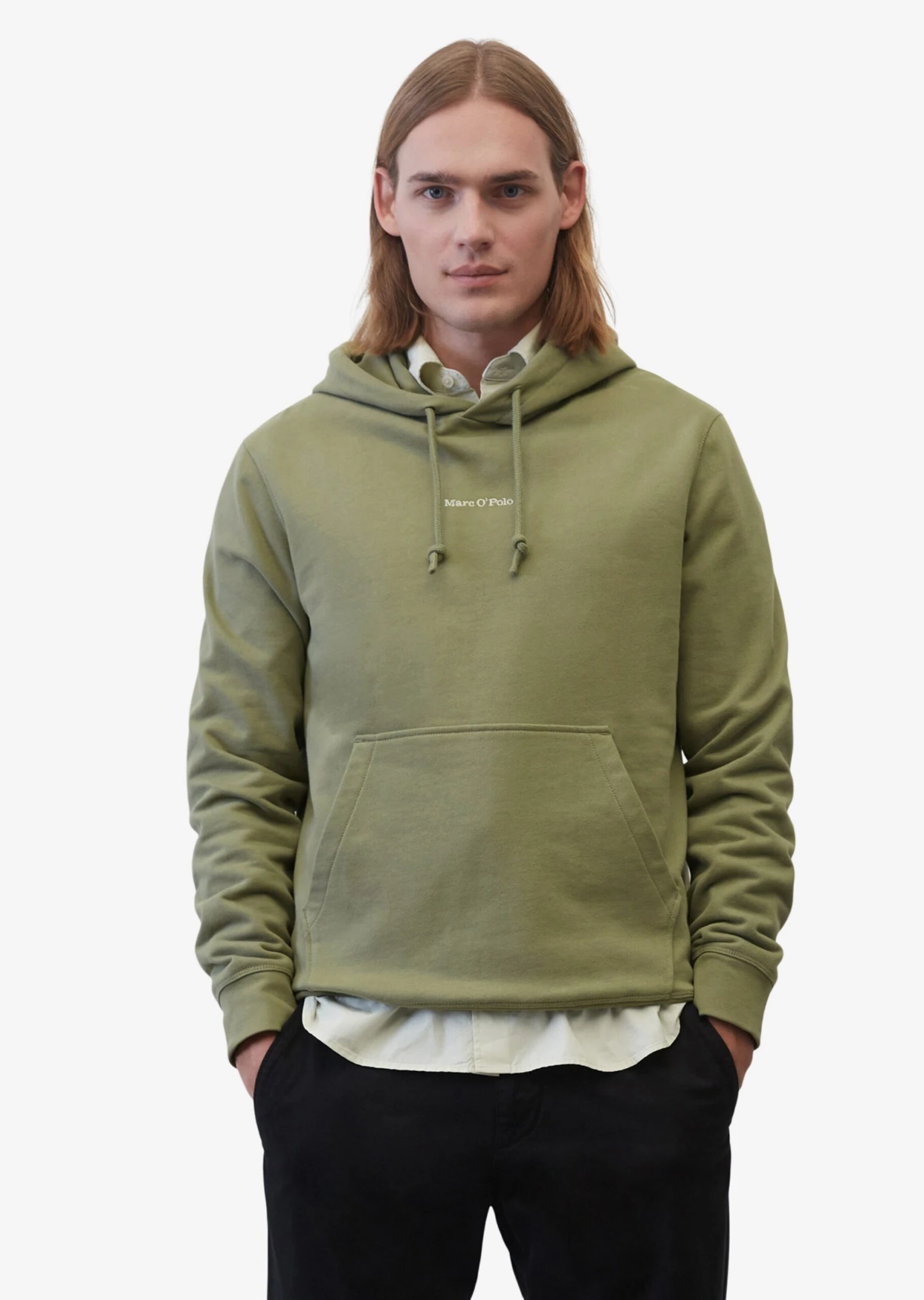 Marc O'Polo Hoodies Sweatshirt Heren Olijfgroen 2 Marc O'Polo Hoodies Sweatshirt Heren Olijfgroen - Afbeelding 2