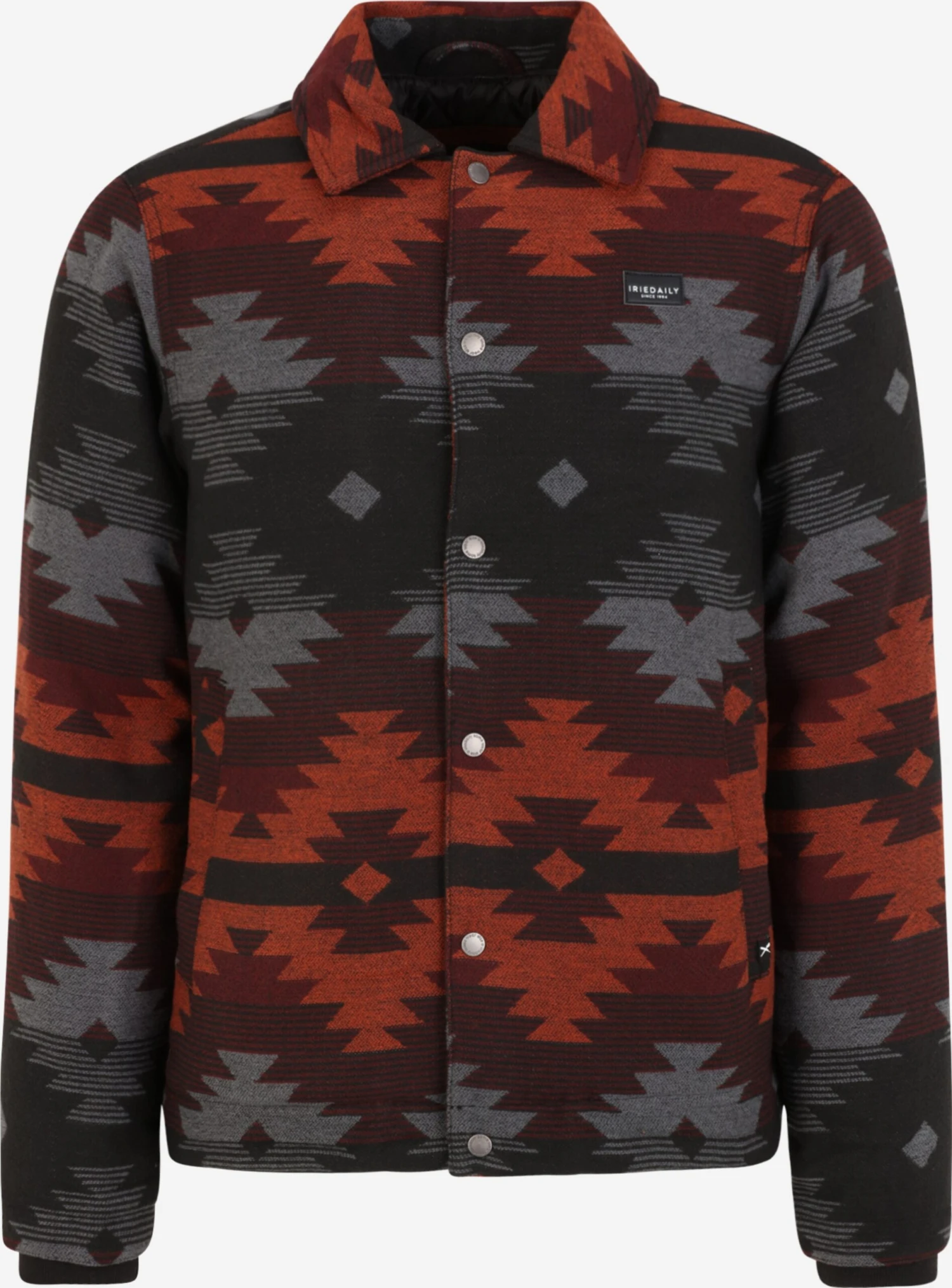 Iriedaily Tussenjassen Regular Fit Tussenjas Santania Heren Grijs / Rood / Bourgogne