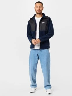 Denim Project Fleece Jassen Fleece Jas Heren Nachtblauw -Herenkleding 1b601f0a8eafce91ff462f744594afff