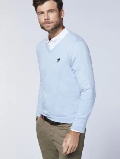 V-hals Truien Trui Heren Pastelblauw -Herenkleding 1be5d41d45a164ef3a384c9cb27ecbc6