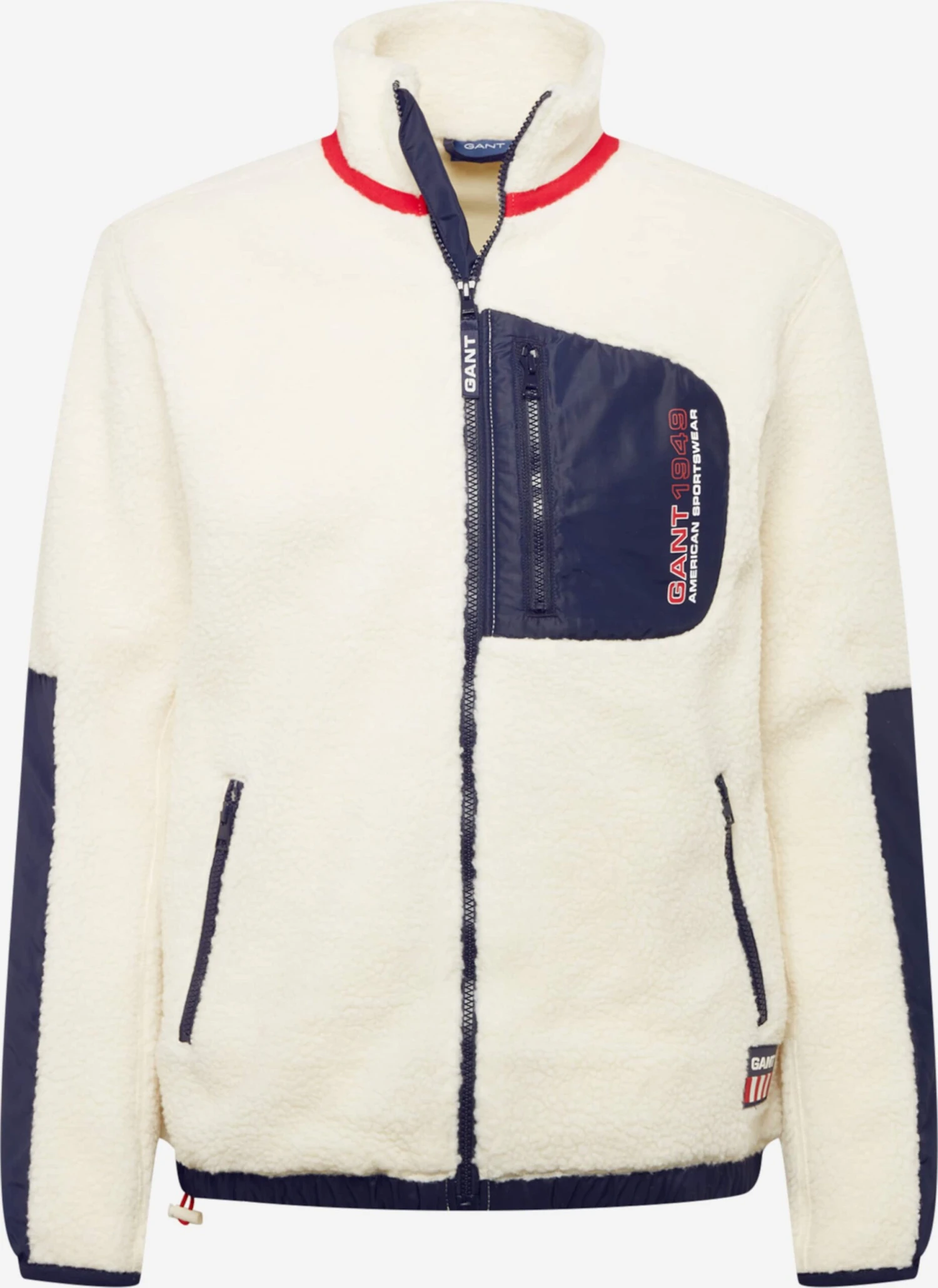 Gant Fleece Jassen Fleece Jas Heren Offwhite 1 Gant Fleece Jassen Fleece Jas Heren Offwhite