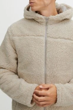 Solid Fleece Jassen Fleece Jas Heren Beige -Herenkleding 1d7ade0226dfed16f95782515b06f6aa