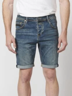 Koroshi Denim Shorts Slimfit Jeans Heren Blauw -Herenkleding 1dc19b2e746041921ef8ebfc9e21a2aa