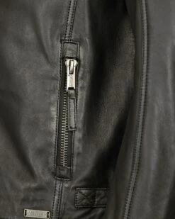 Mustang Leren Jassen Tussenjas 31021308 Heren Zwart -Herenkleding 1e9a4eb43b125b283f63c953ba246256