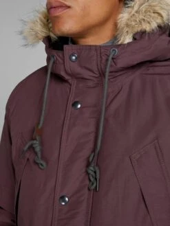 Jack & Jones Parkas Winterparka Heren Wijnrood -Herenkleding 22d00eb838f127257936b07bfe8312bd