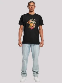 F4NT4STIC T-shirts Shirt Disney Bambi Meadow Heren Zwart -Herenkleding 231368e39e29751be581c1aa8f6a4f37