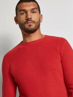 Tom Tailor Crewneck Truien Trui Heren Rood -Herenkleding 2344d61563d31dfeb1efad02c0c6cba3