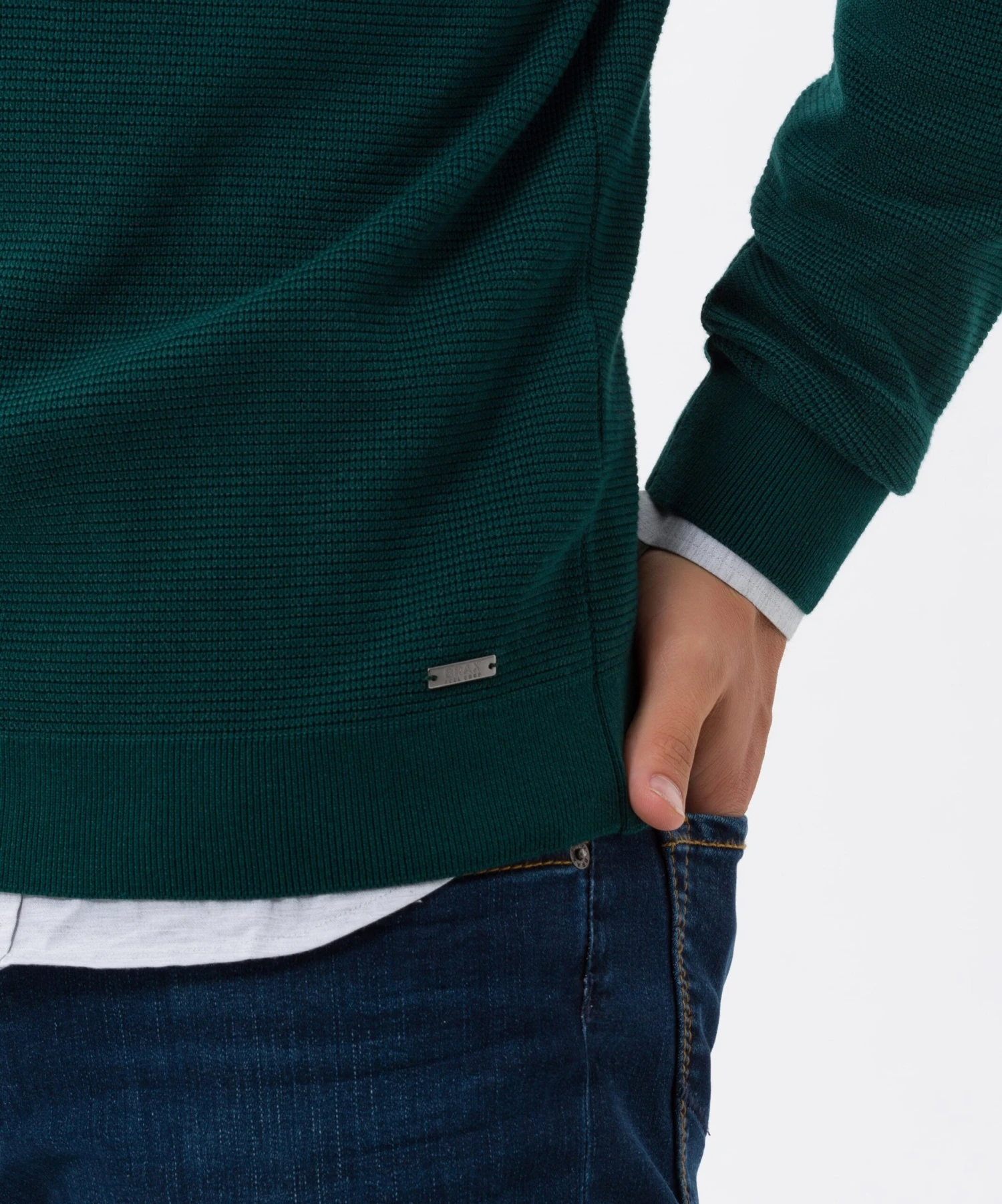 BRAX V-hals Truien Trui Vico Heren Groen 6 BRAX V-hals Truien Trui Vico Heren Groen - Afbeelding 6