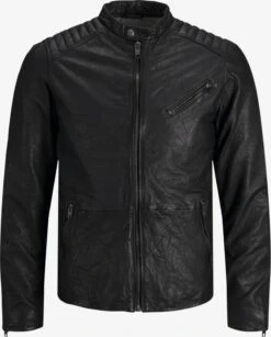 Jack & Jones Leren Jassen Tussenjas Joel Heren Zwart