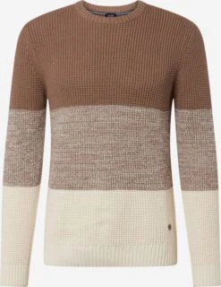 Joop Jeans Crewneck Truien Trui Arvin Heren Crème / Chamois / Beige Gemêleerd