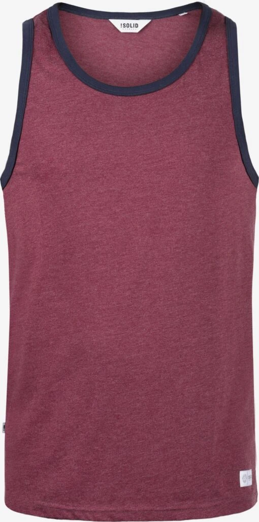 Solid Tanktops Shirt Malino Heren Wijnrood