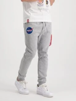 Alpha Industries Sweatpants Tapered Broek Heren Grijs Gemêleerd -Herenkleding 273daf9dfd46b1f262b5dfece70254e3