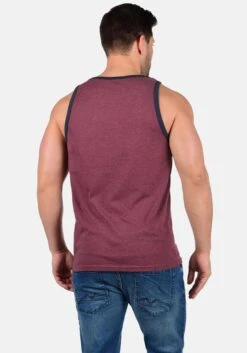 Solid Tanktops Shirt Malino Heren Wijnrood -Herenkleding 337056b7e052e972673ec9986b44715d