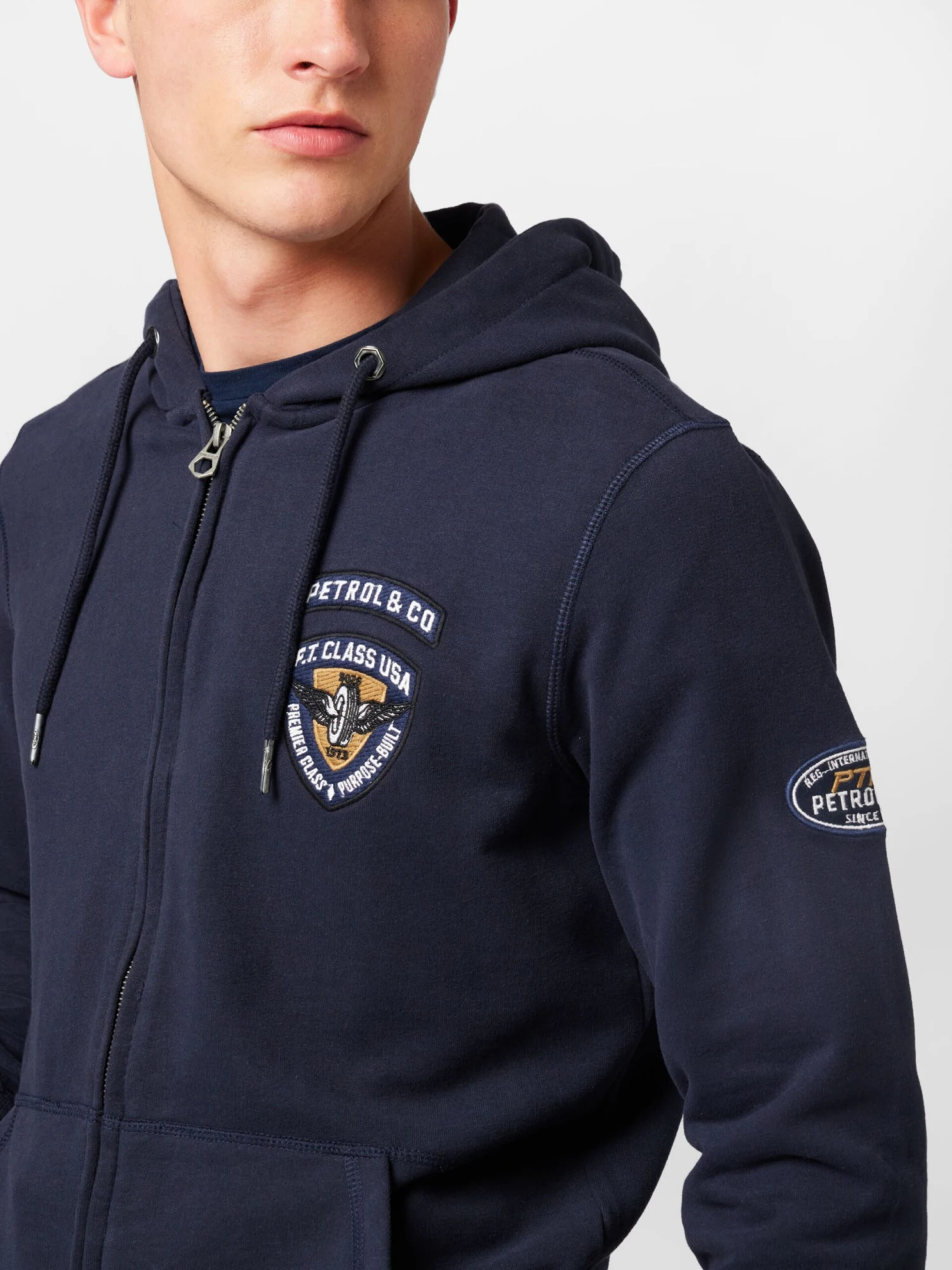 Petrol Industries Sweatvesten Met Capuchon Sweatvest Heren Saffier 2 Petrol Industries Sweatvesten Met Capuchon Sweatvest Heren Saffier - Afbeelding 2