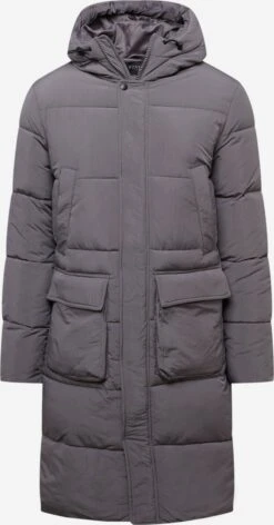 Wintermantels Winterjas Heren Donkergrijs