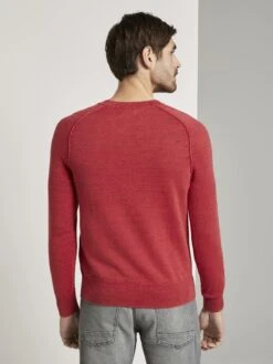 Tom Tailor Crewneck Truien Trui Heren Rood -Herenkleding 3979e3e41a8cb3dc2047c4c76112f870