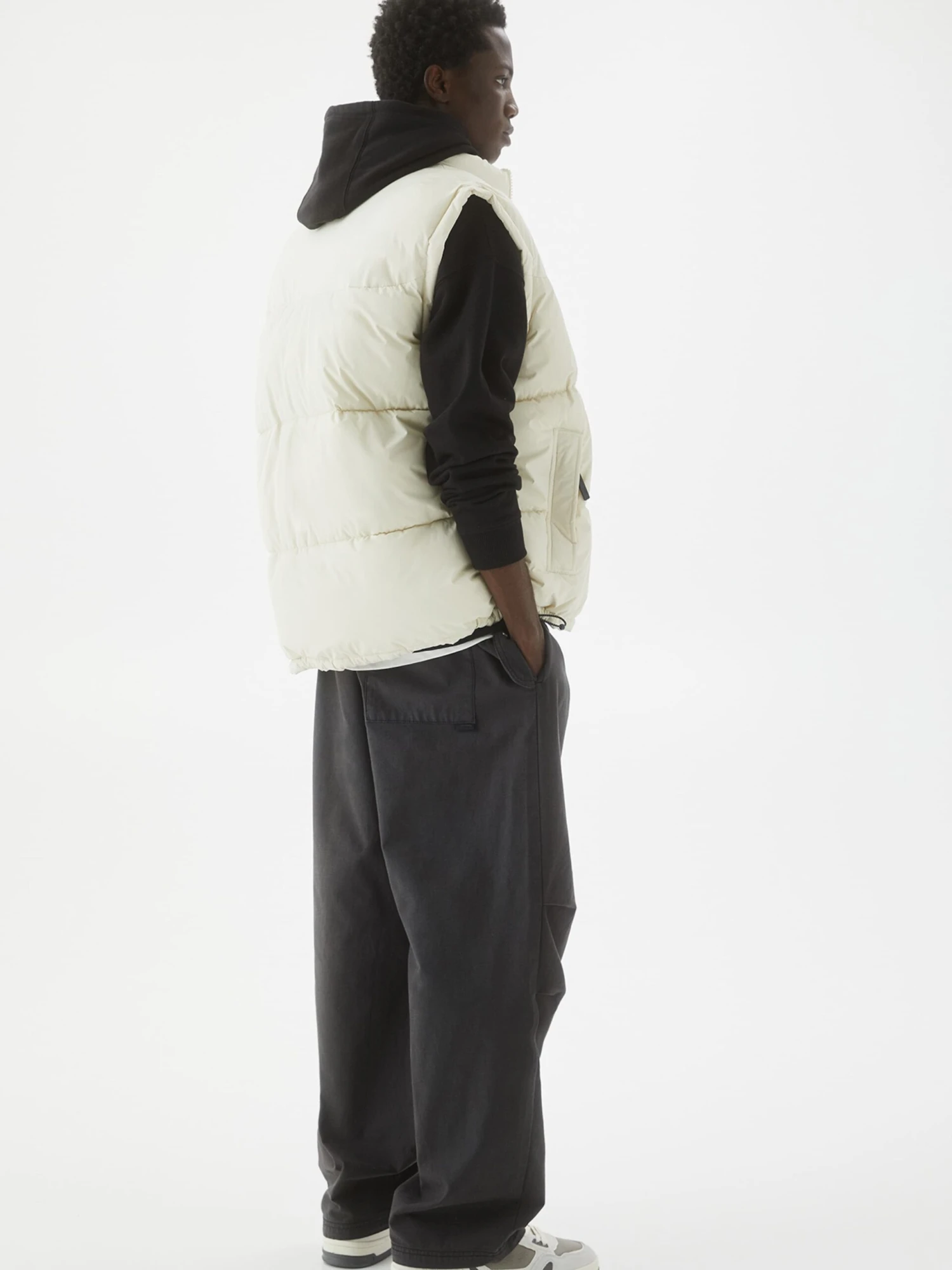 PULL & BEAR Bodywarmers Bodywarmer Heren Offwhite 3 PULL & BEAR Bodywarmers Bodywarmer Heren Offwhite - Afbeelding 3