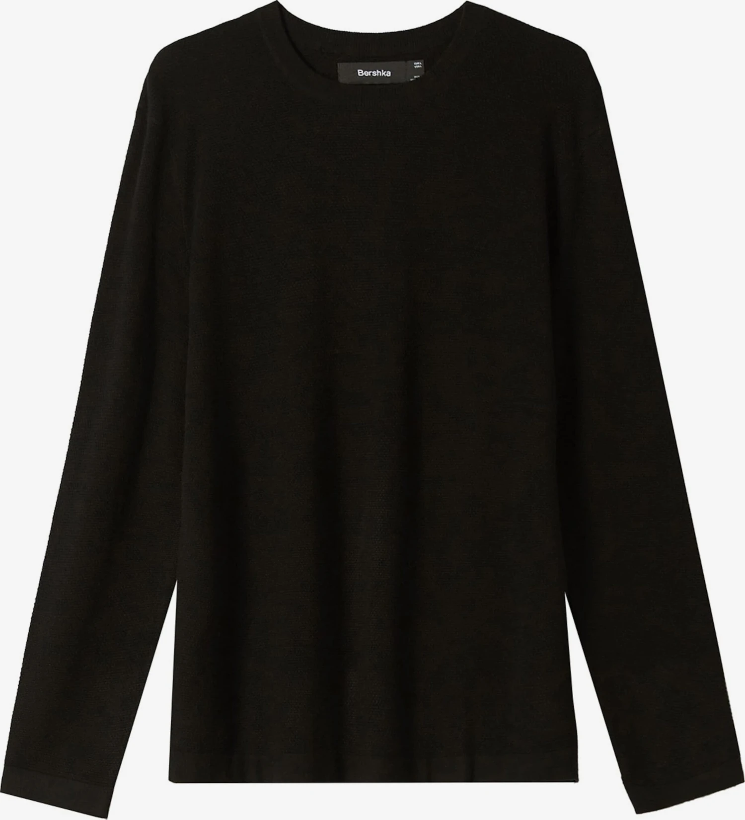 BERSHKA Crewneck Truien Trui Heren Zwart 1 BERSHKA Crewneck Truien Trui Heren Zwart