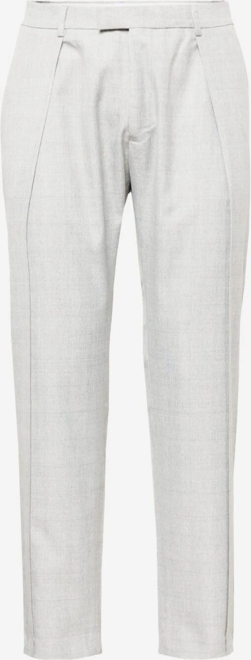 Topman Pantalons Tapered Bandplooibroek Heren Grijs / Lichtgrijs
