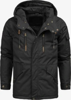Indicode Jeans Winterjassen Winterjas Elmhurts Heren Zwart