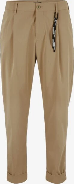 Strellson Pantalons Regular Bandplooibroek Louis Heren Donkerbeige