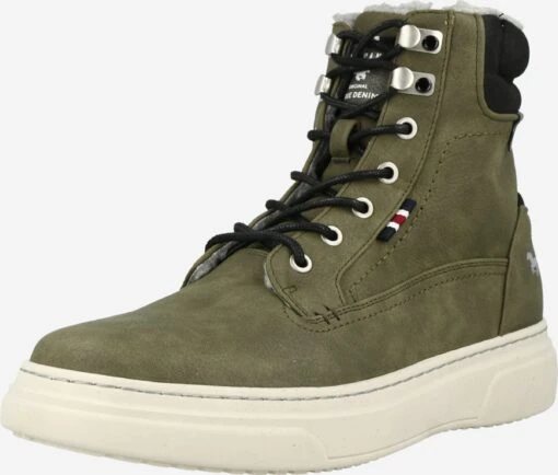 Mustang Boots & Laarzen Veterboots Heren Groen