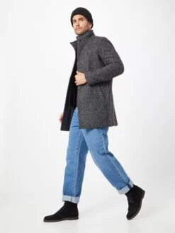 ESPRIT Wintermantels Winterjas Heren Antraciet -Herenkleding 41451ca4bdd1e4022bfacd3cebcad7f0