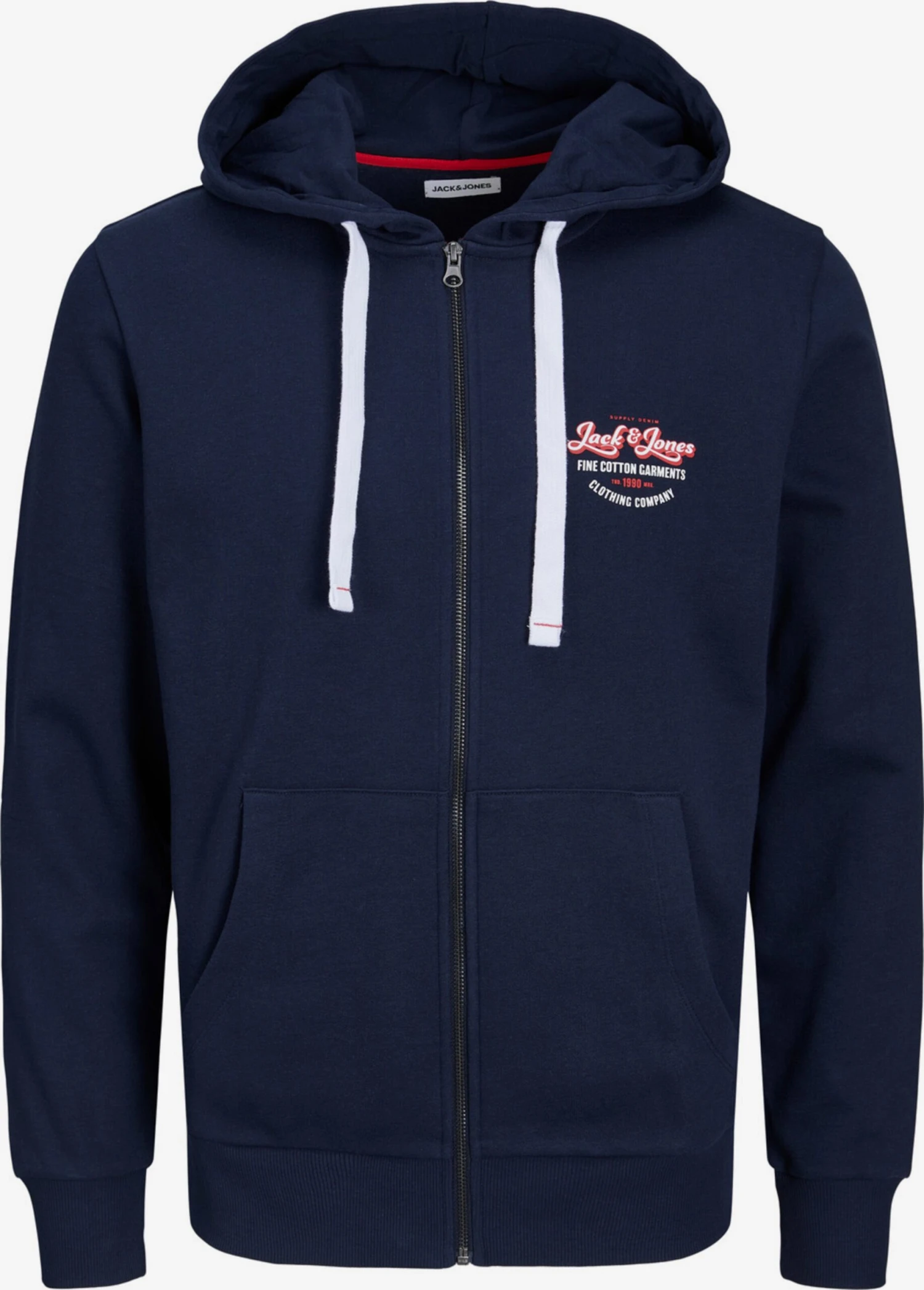 Jack & Jones Sweatvesten Met Capuchon Sweatvest ANDY Heren Navy 1 Jack & Jones Sweatvesten Met Capuchon Sweatvest ANDY Heren Navy