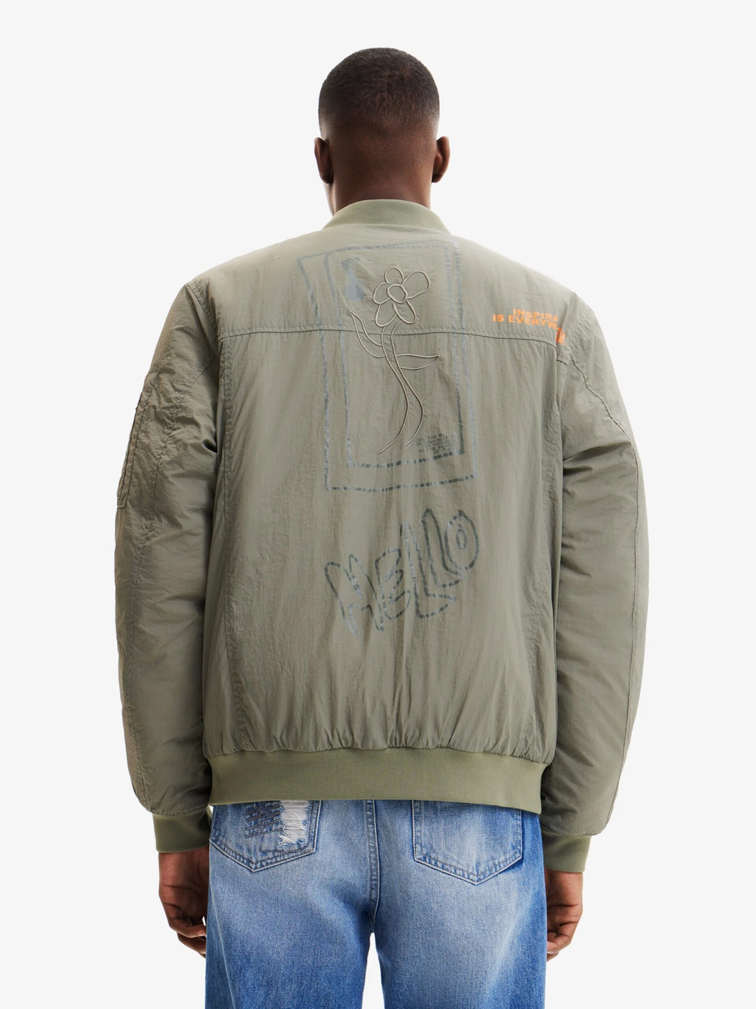 Desigual Tussenjassen Tussenjas Heren Kaki / Donkergroen 3 Desigual Tussenjassen Tussenjas Heren Kaki / Donkergroen - Afbeelding 3