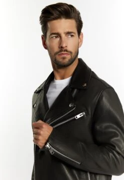 DreiMaster Vintage Leren Jassen Tussenjas Altiplano Heren Zwart -Herenkleding 45fcaa30c93ee258d11b539f9c02d37c