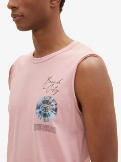 Tom Tailor Tanktops Shirt Heren Lichtroze -Herenkleding 462e34f5d30f2519f61c14afdbb5b433