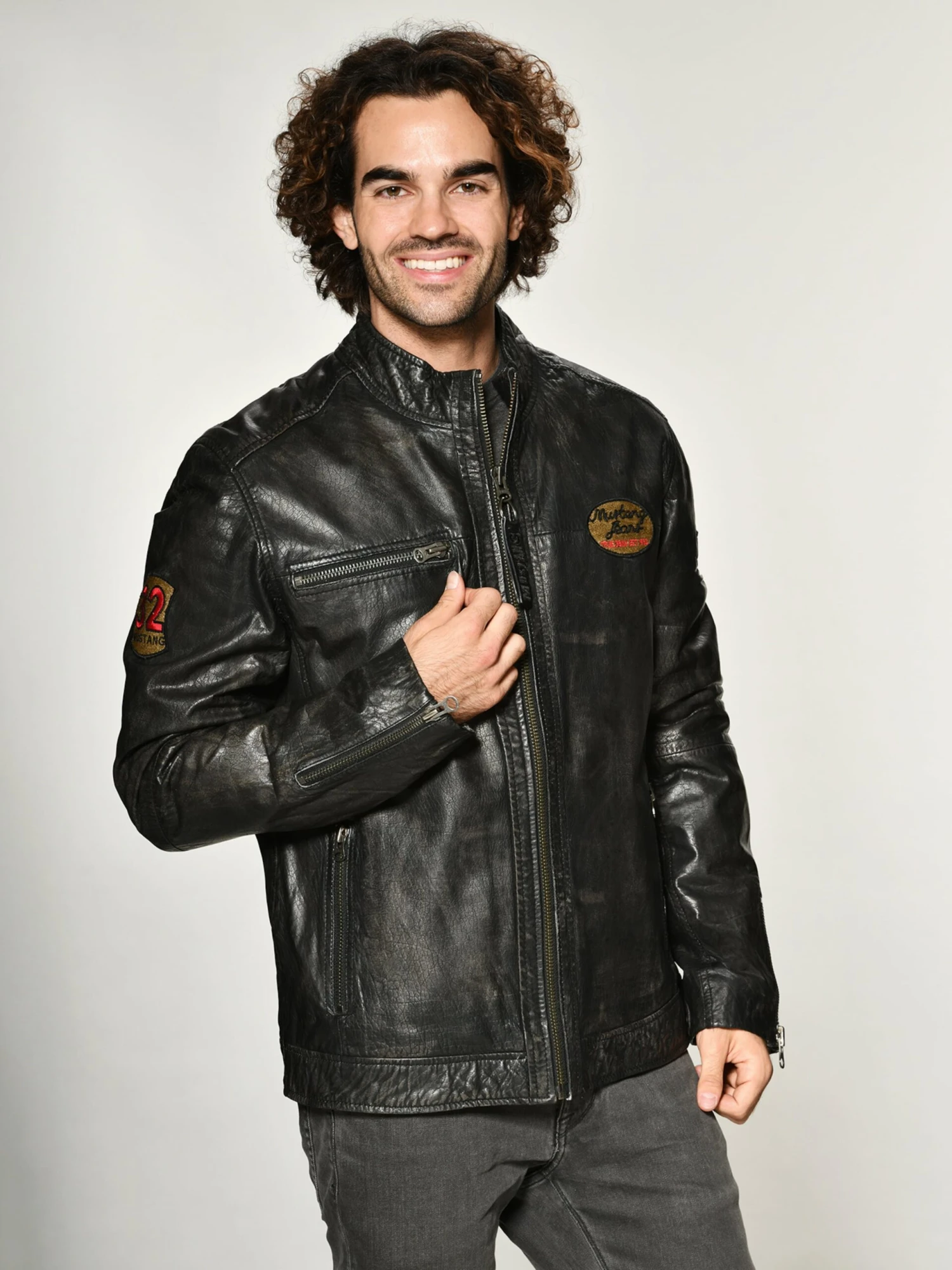 Mustang Leren Jassen Tussenjas Varberg Heren Donkerbruin 3 Mustang Leren Jassen Tussenjas Varberg Heren Donkerbruin - Afbeelding 3