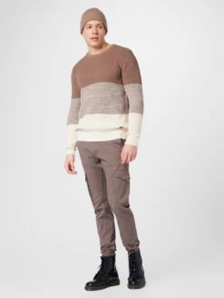 Joop Jeans Crewneck Truien Trui Arvin Heren Crème / Chamois / Beige Gemêleerd -Herenkleding 47c8fd5276e72817c91595c5f584c41a