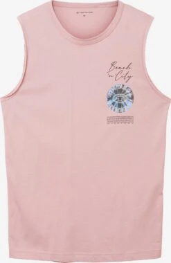 Tom Tailor Tanktops Shirt Heren Lichtroze