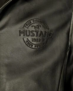 Mustang Leren Jassen Tussenjas 31021308 Heren Zwart -Herenkleding 4a79fa55a81cd32767408f19c842d786