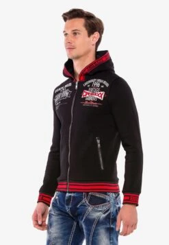 Cipo & Baxx Sweatvesten Met Capuchon Sweatvest Heren Zwart -Herenkleding 4bc4145b13ec833aec1d913346c16096