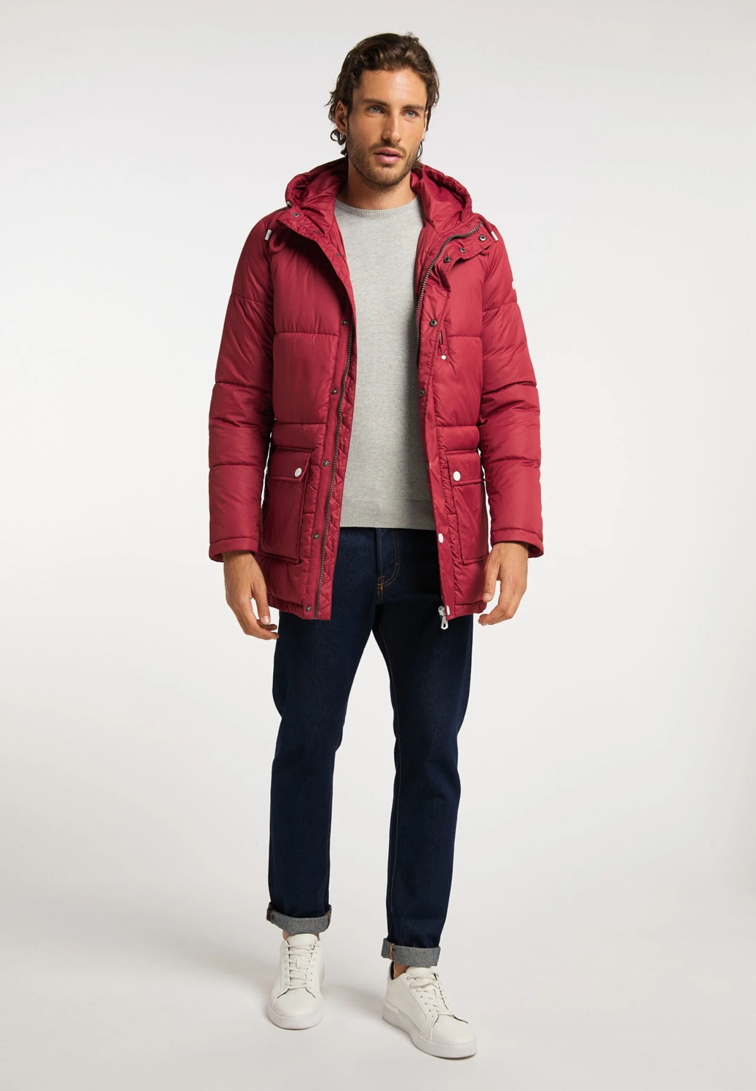 Parkas Winterparka Heren Rood 4 Parkas Winterparka Heren Rood - Afbeelding 4