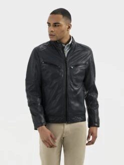 Camel Active Leren Jassen Tussenjas Heren Navy -Herenkleding 4fc98d6eaae3c9e14d21c21e259d2982