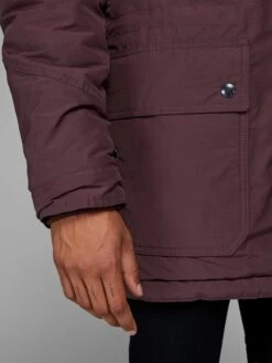 Jack & Jones Parkas Winterparka Heren Wijnrood -Herenkleding 5373e64799de90ee345d24cd991cf39f